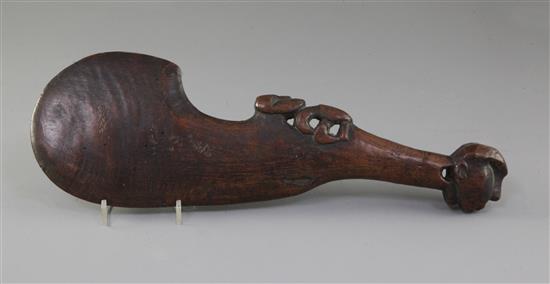 A Maori Wahaika Tiki hardwood war club 13.25in.